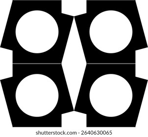 black and white logo box frame game  puzel lite box background vector trafic . 