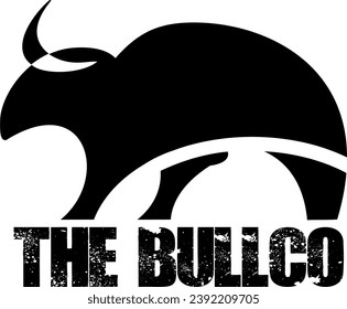 black and white logo of a bull