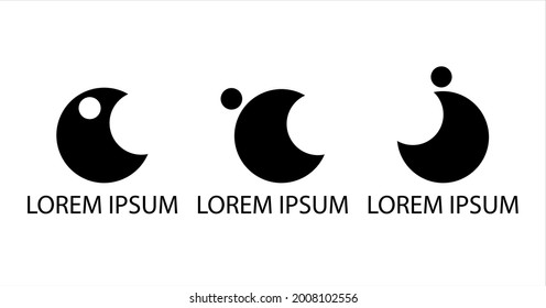 black and white logo concept vector image