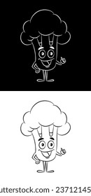 schwarz-weißes Logo des süßen Küchenchefs