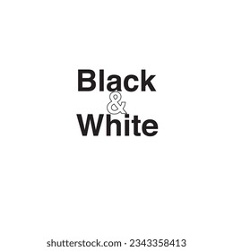 Black and White logo design.