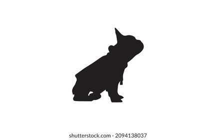 black and white logo design dog vector illustration