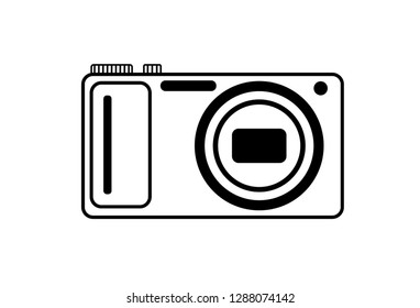 Black and white logo of the digital camera.