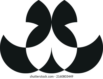 Black and white logo, geometric logo, butterfly logo