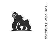 A black and white logo of a gorilla standing firm on a small patch of ground. The gorilla has a serious expression and is looking straight ahead.
