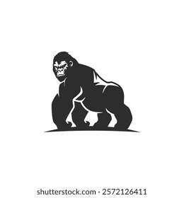 A black and white logo of a gorilla standing firm on a small patch of ground. The gorilla has a serious expression and is looking straight ahead.