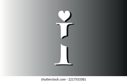 a black and white logo with a heart dot