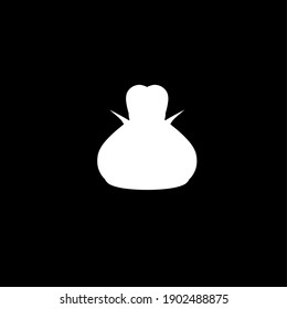 black and white logo illustration inspired by apples