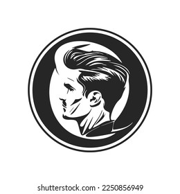 Black and white logo with the image of a brutal man. For your business.