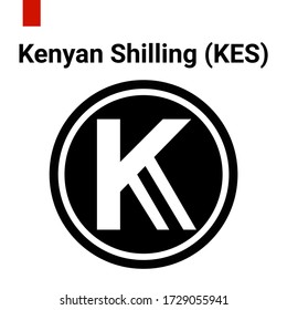 
Black and white logo of kenyan shilling. EPS 10