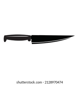 black and white logo kitchen knife vector icon