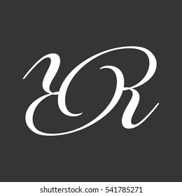 black and white logo letter y and r logo vector design