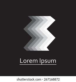 Black white logo, lorem ipsum