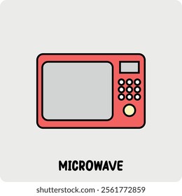 a black and white logo of a microwave that says microwave