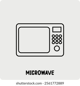 a black and white logo of a microwave that says microwave