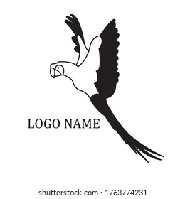 black and white logo from the parrot logo
