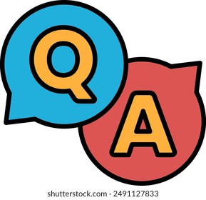 A black and white logo with a Q and A on it. The Q is on the left and the A is on the right