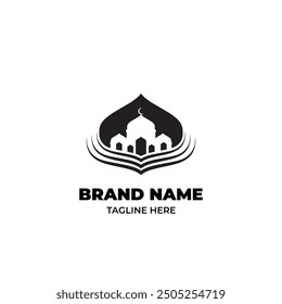 Black and white logo related to Islam