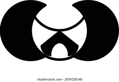 black and white logo of a shepherd's hut in the Moon Valley