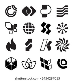Símbolo de Plantilla de logotipo en blanco y negro
