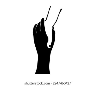 Schwarz-Weiß-Logo von zwei Händen, Handshake, Gruß, Freundschaft, Frieden