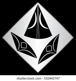 black and white logo, vector illustration