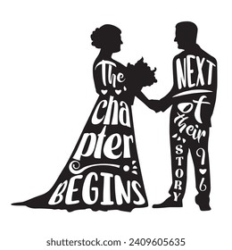 black and white logo, wedding invitation groom silhouette, silhouette material wedding, love quote, typography, letteering, wedding, silhouette, love, wedding anniversary, holidays