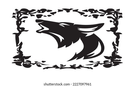 black and white logo wolf logo
wolf vector