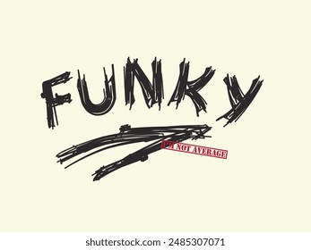 un logo en blanco y negro con la palabra funky