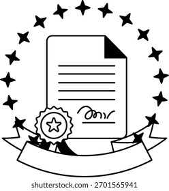 black and white logotype of A certificate