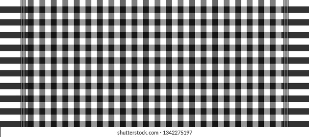 black and white loincloth vector and illustration.checkers table.Abstract background.