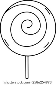 black and white lollipop logo image