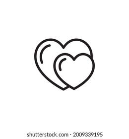 Black and white love icon design