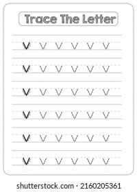 Black And white, Lowercase letter Tracing For Pre-school Kids with Arrow Direction v