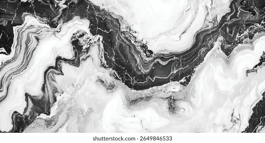 Black and white luxury abstract marble background. Luxury Marble texture background vector. Panoramic Marbling texture design for Banner, invitation, wallpaper, headers, website, print ads, pack

