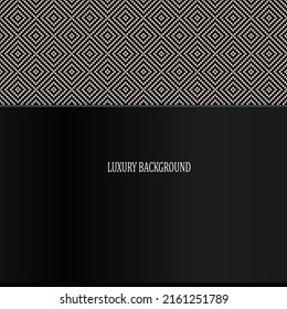 Black and white luxury background with pearls. Vector illustration. 