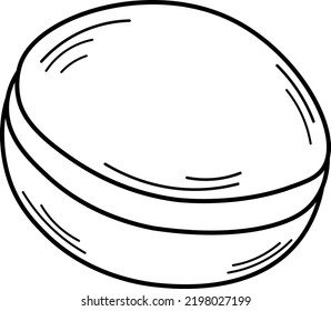 black and white macaron illustration