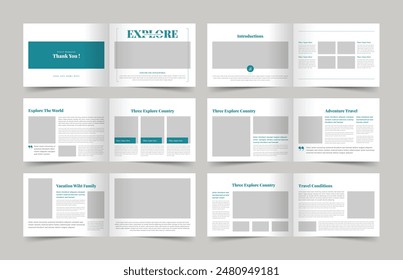 Black and White Magazine Layout, Magazine Template, Book Cover