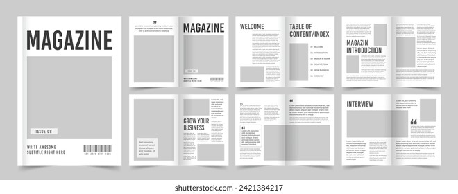 Black and White Magazine Template