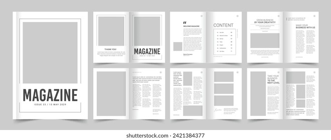 Black and White Magazine Template