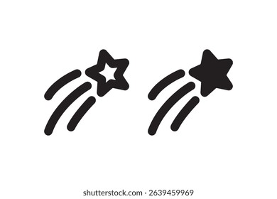 Black and white magic wand icons with star and sparkles.