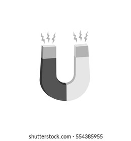 black and white magnet with two poles