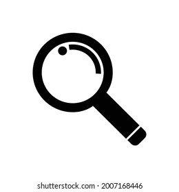 Black and white magnifying glass icon - simple icon