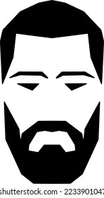 modelo masculino blanco y negro ilustraciones vectoriales y plantilla de logotipo