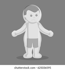 black and white man trap in fat body black and white style