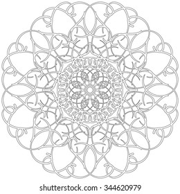 black and white mandala