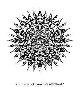 Schwarz-Weiß-Mandala-Kunst