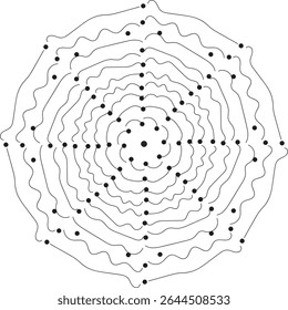 schwarz-weißes Mandala und Hintergrund-Design-Vektor in EPS-Datei