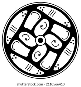 Black and White mandala for coloring book