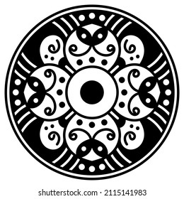 Black and White mandala for coloring book